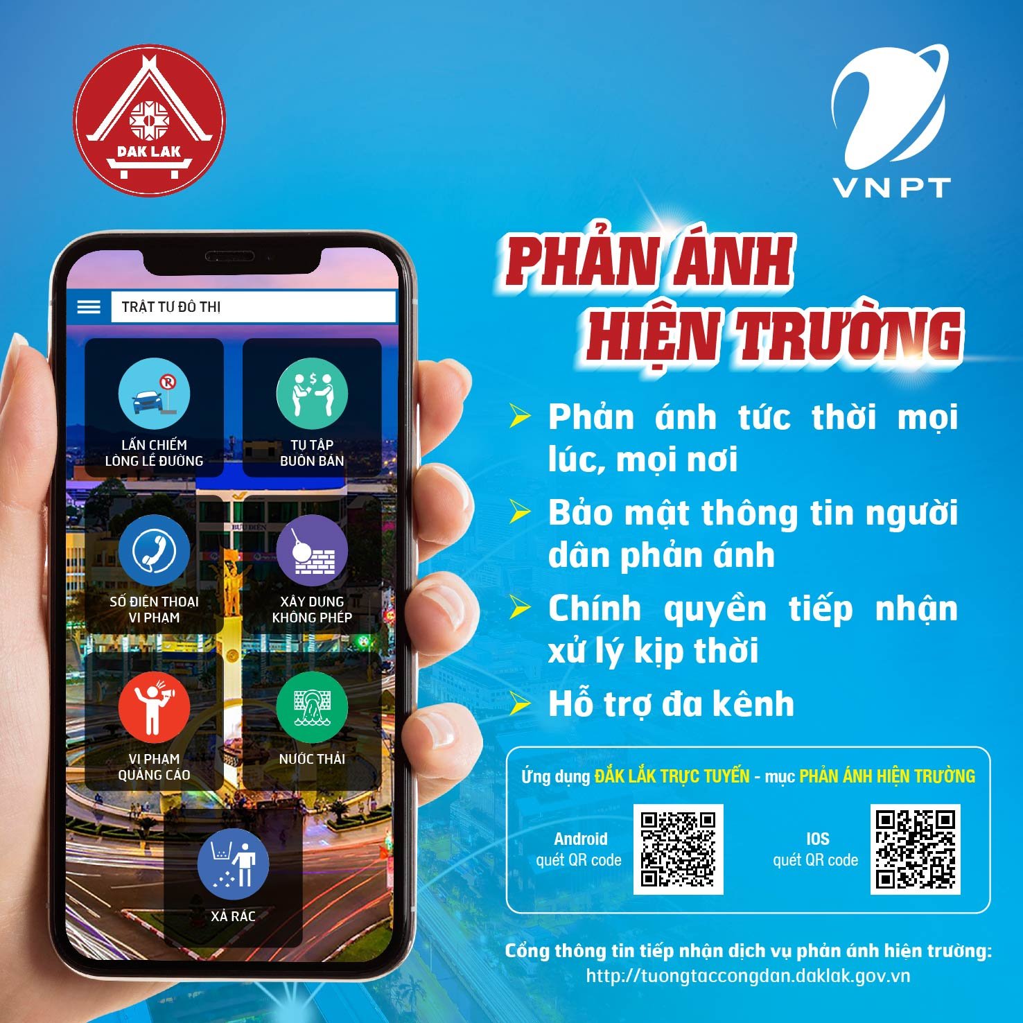 [DEV]DỊCH VỤ PHẢN ÁNH HIỆN TRƯỜNG: Người dân là chủ thể xây dựng đô thị thông minh